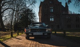 560 SL  in Schwarz 040 mit Leder, Dach Schwarz