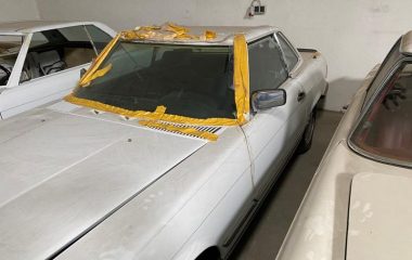 500 SL( Mopf) Artikweiß / Leder Blau