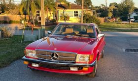 500 SL Mopf Signalrot / Leder Dattel