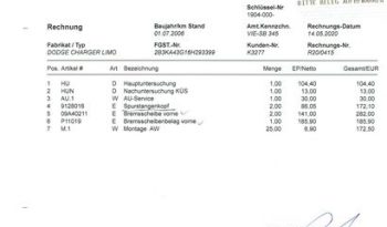 
									Dodge Charger” Super Strech Limo” voll								